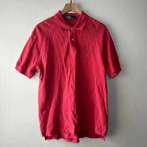 Polo by Ralph Lauren Men's Short Sleeve Cotton Polo Shirt Red Size Large